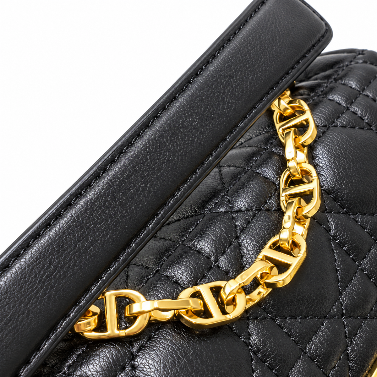 Dior Small Jouis Flap Bag in Black with Pearl CD Clasp