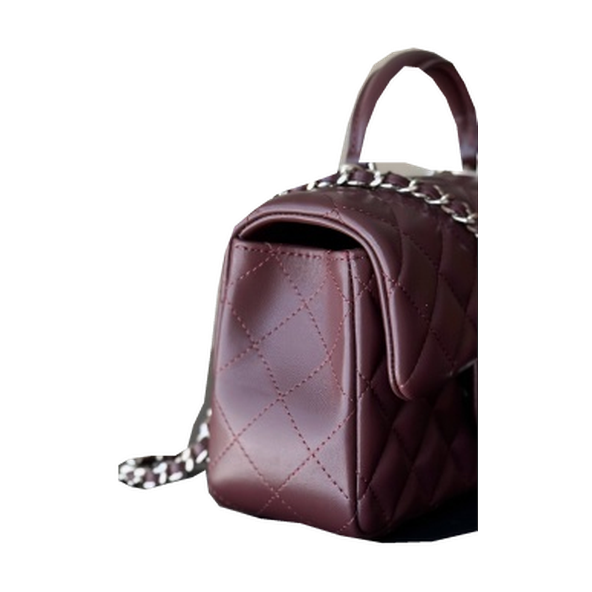 Chanel Burgundy Quilted Lambskin Small Classic Flap Bag