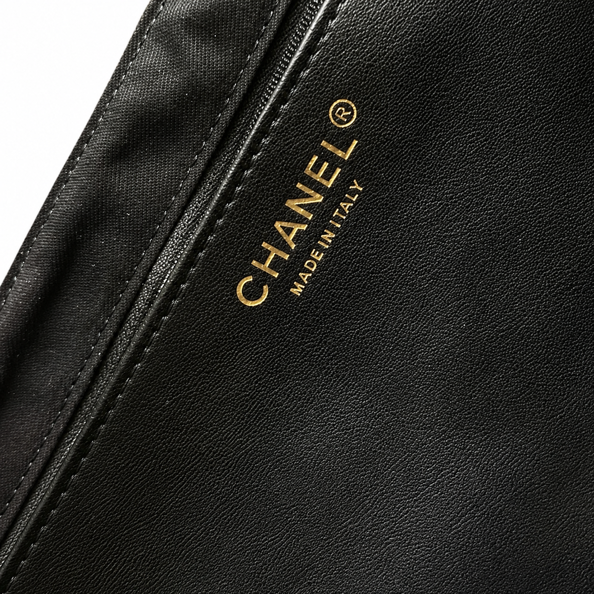Chanel Quilted Navy Denim Flap Bag with Gold CC Lock and Charm