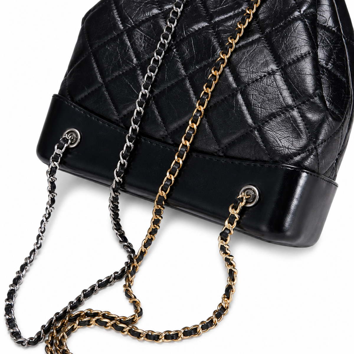 Chanel Black Quilted Chain Backpack
