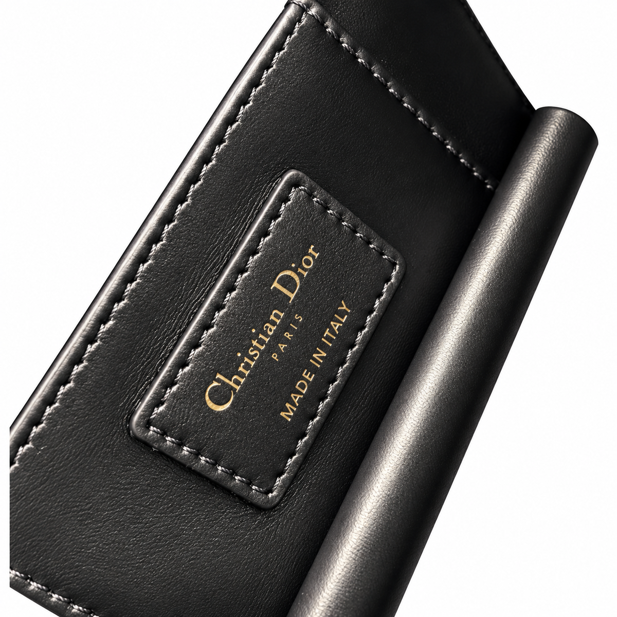 Dior Black Caro Cannage Pearl CD Lock Bag