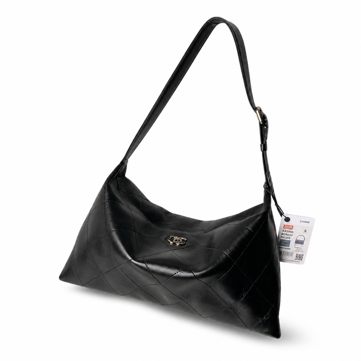 Chanel Black Quilted Hobo Shoulder Bag
