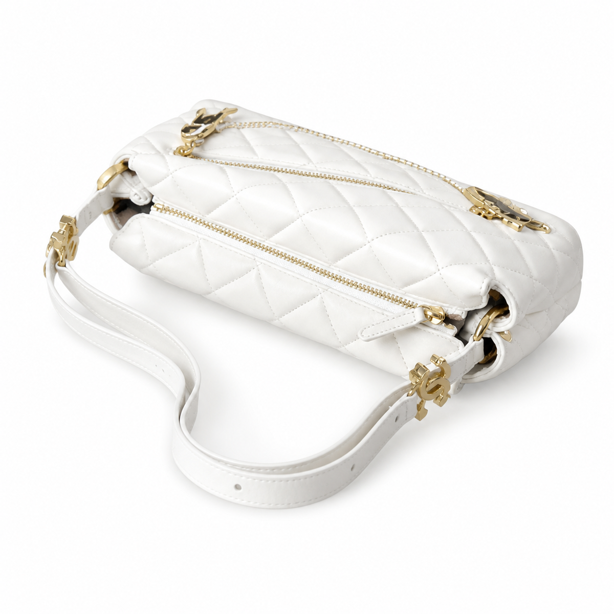 Chanel White Quilted Shoulder Bag