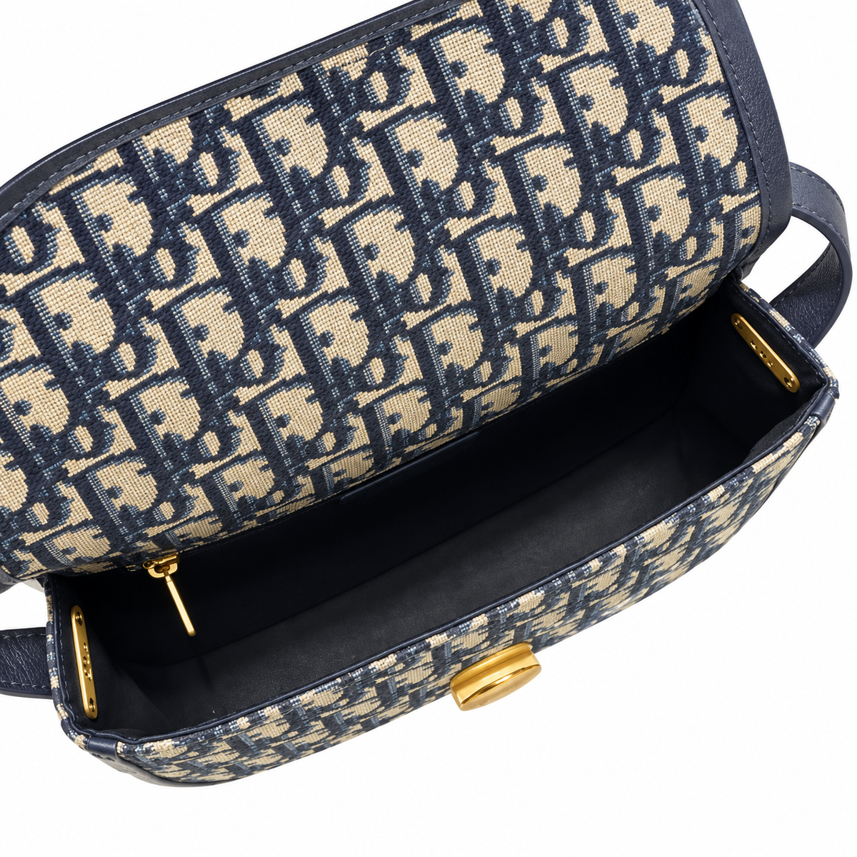 Dior Quilted Cannage Flap Shoulder Bag with Adjustable Strap