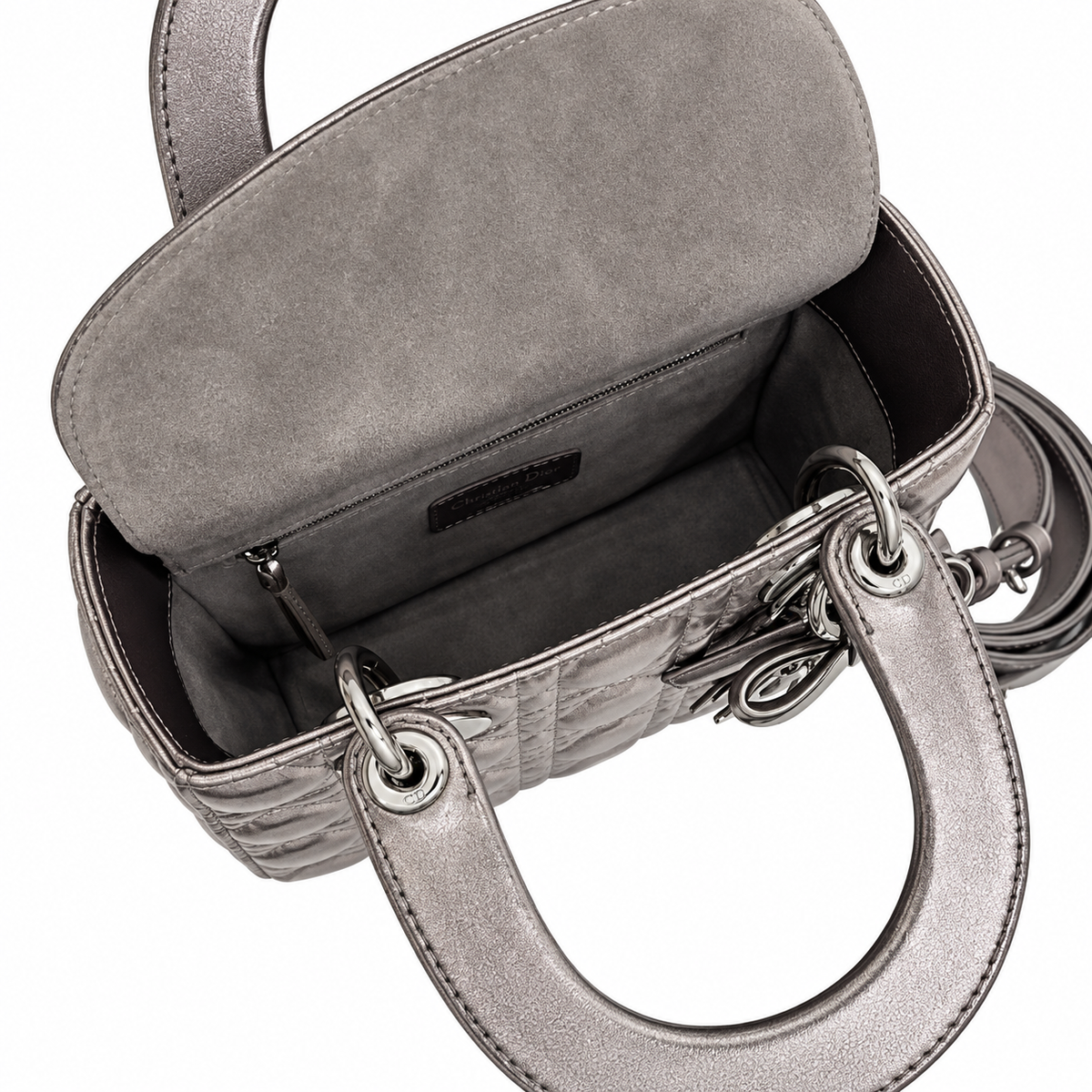 Dior Quilted Cannage Slim Chain Shoulder Bag with Adjustable Strap