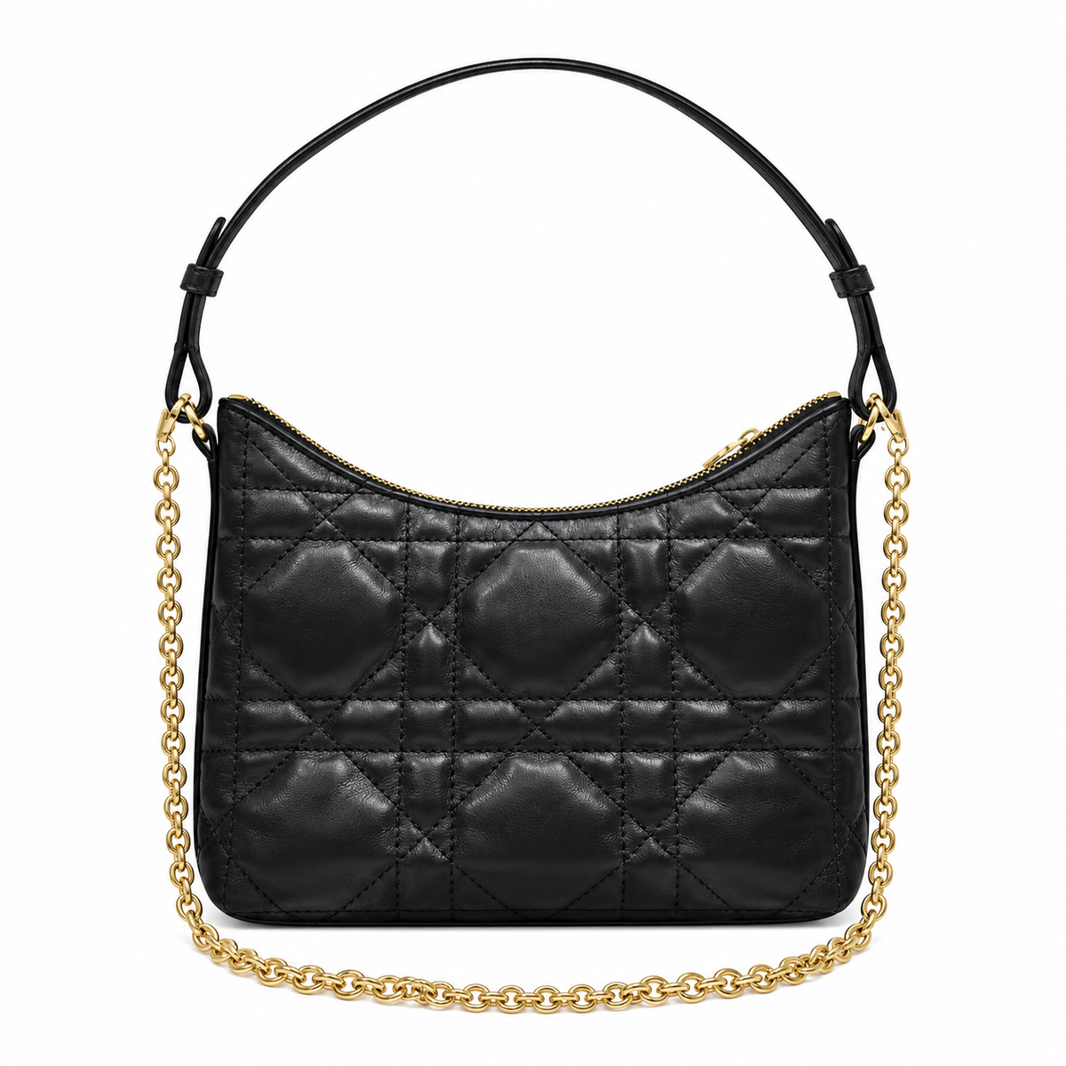 Dior Quilted Cannage Convertible Shoulder Bag with Top Handle