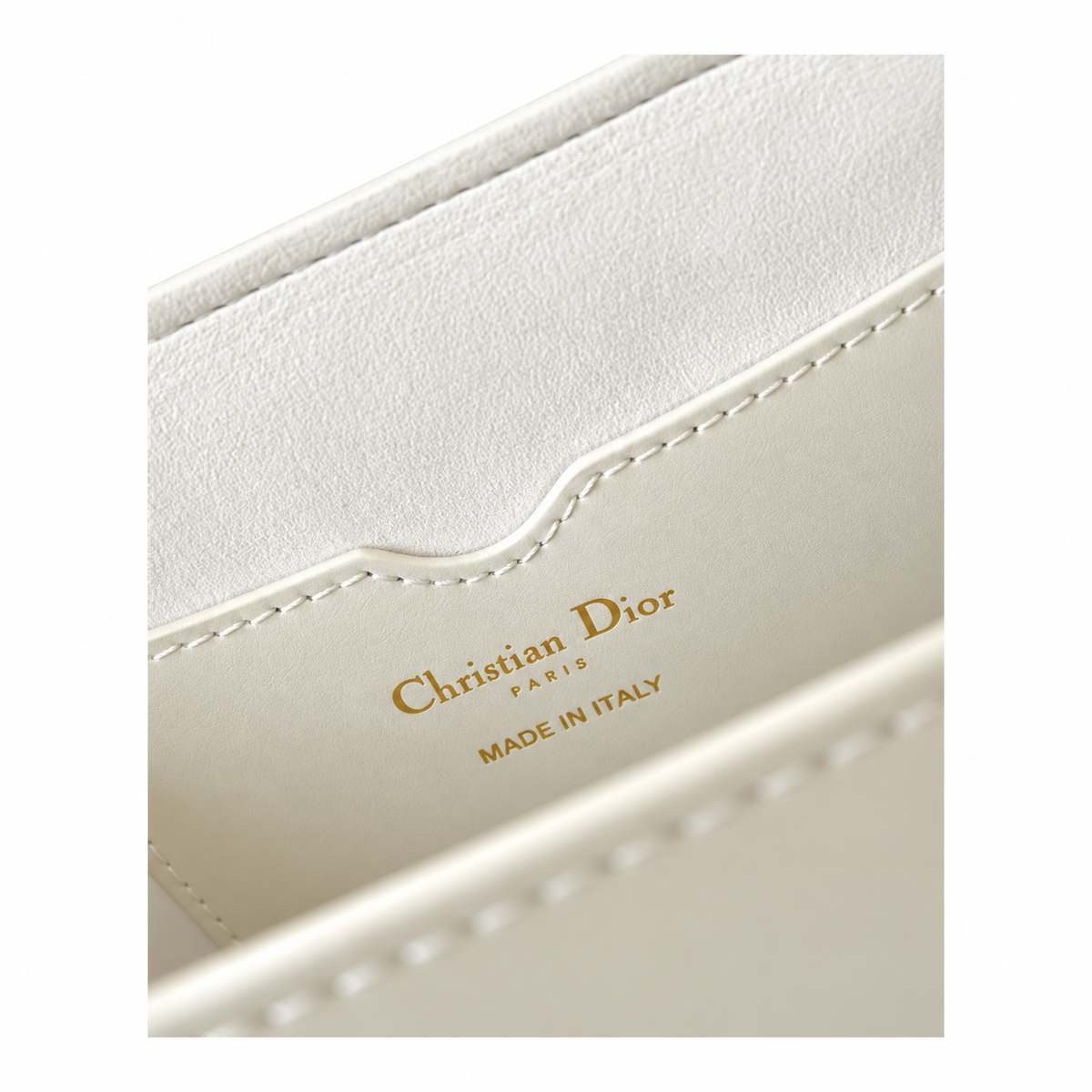 Dior White Quilted Flap Shoulder Bag