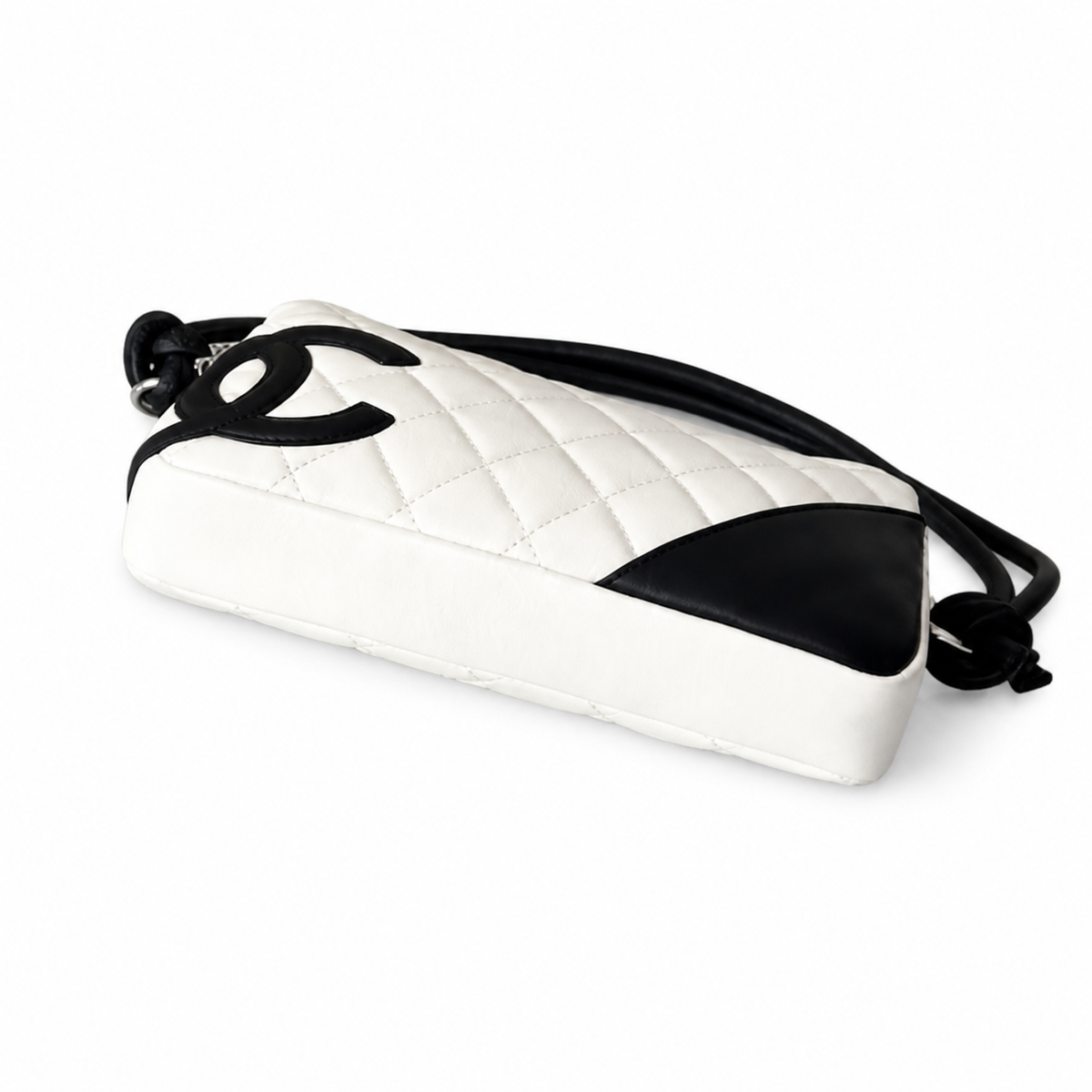 Chanel White Quilted Camera Bag
