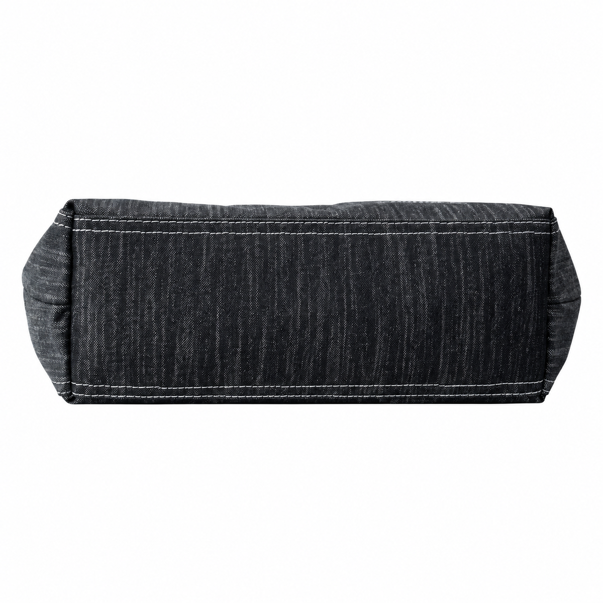 Chanel Black Glitter Denim Deauville Shopping Tote