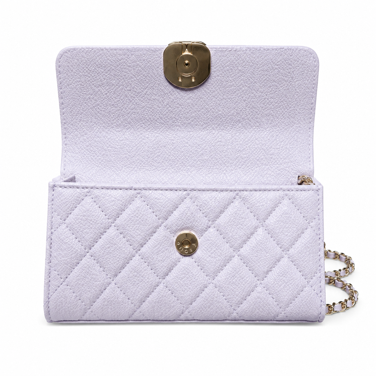 Chanel Quilted Leather Chain Crossbody Bag