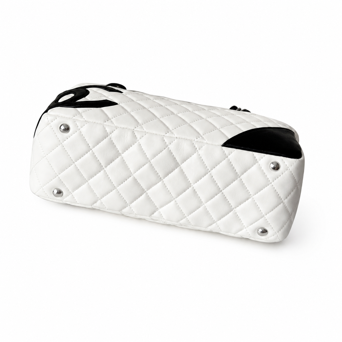 Chanel White Quilted Bowler Bag