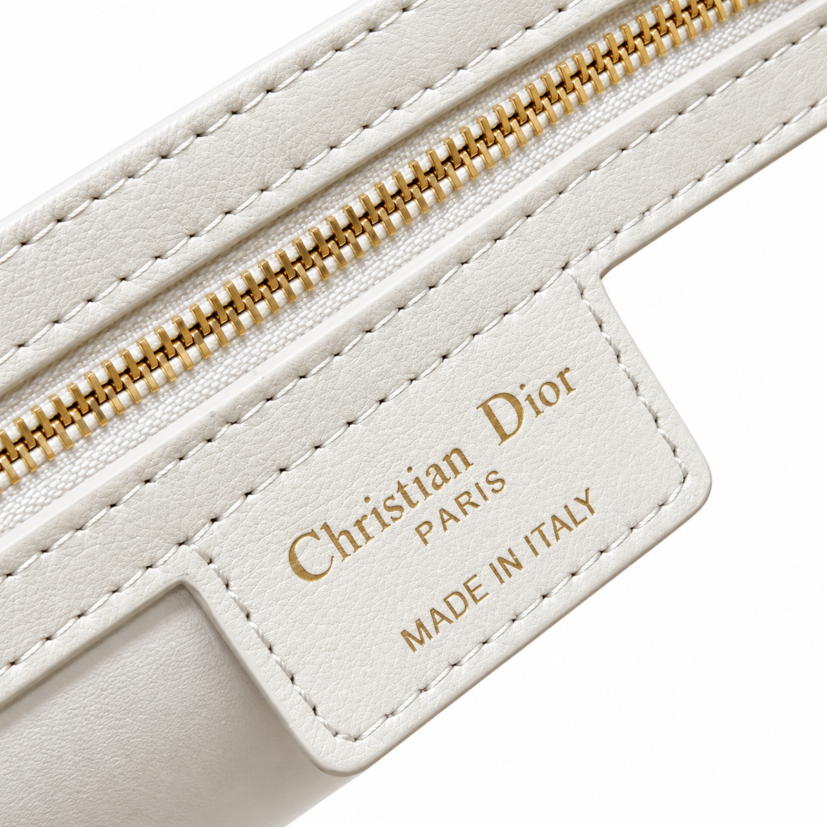 Dior White Cannage Quilted Boston Bag