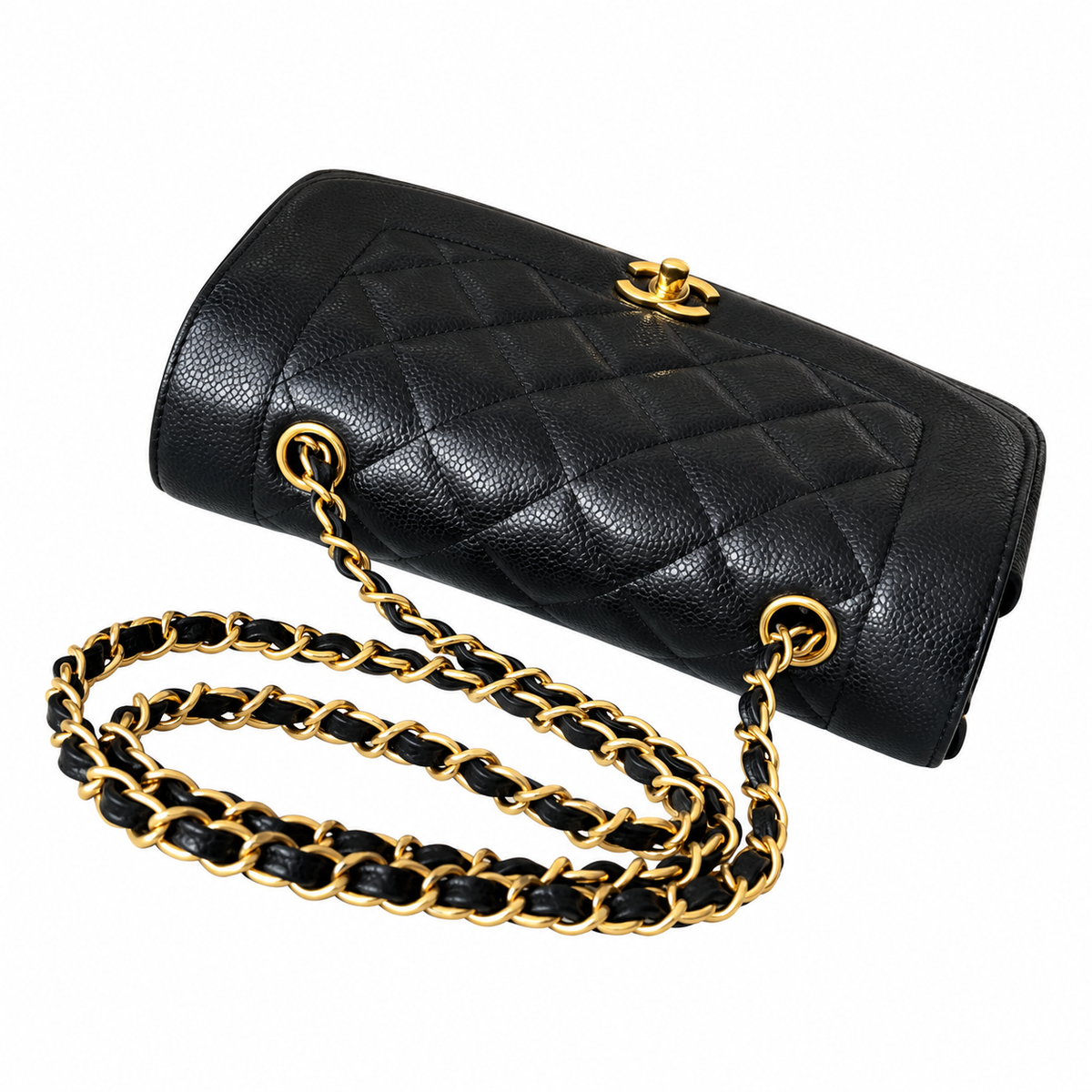 Chanel Black Caviar Quilted Classic Flap Bag