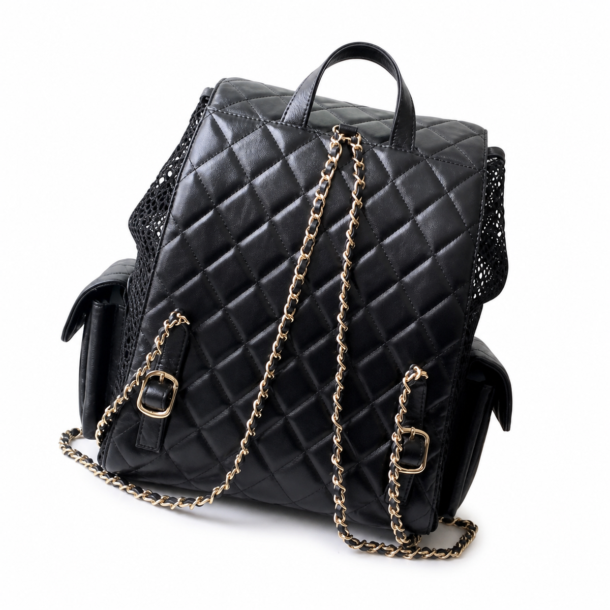 Chanel Quilted Backpack with Adjustable Chain Straps