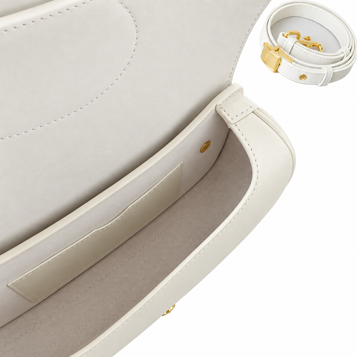 Dior White Quilted Flap Shoulder Bag