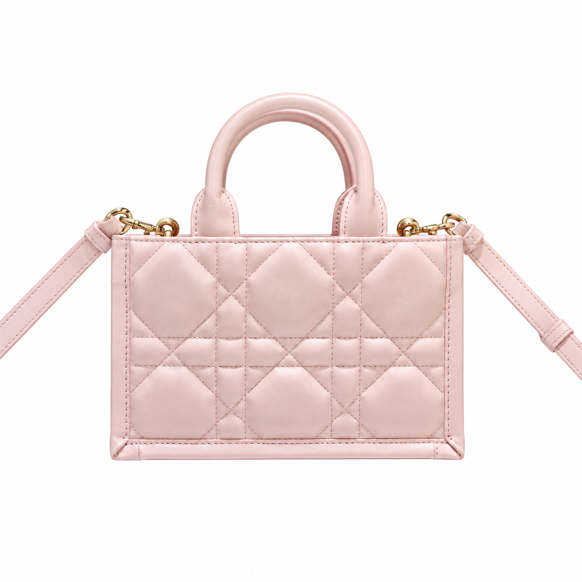 Dior Lady D-Joy Bag in Blush Pink Cannage Leather with Gold CD Charm