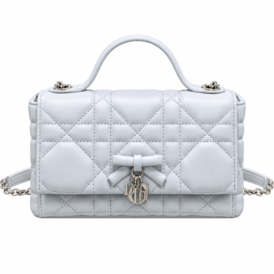 Dior Quilted Cannage Convertible Crossbody Bag with Top Handle