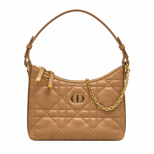 Dior Quilted Cannage Convertible Shoulder Bag with Top Handle