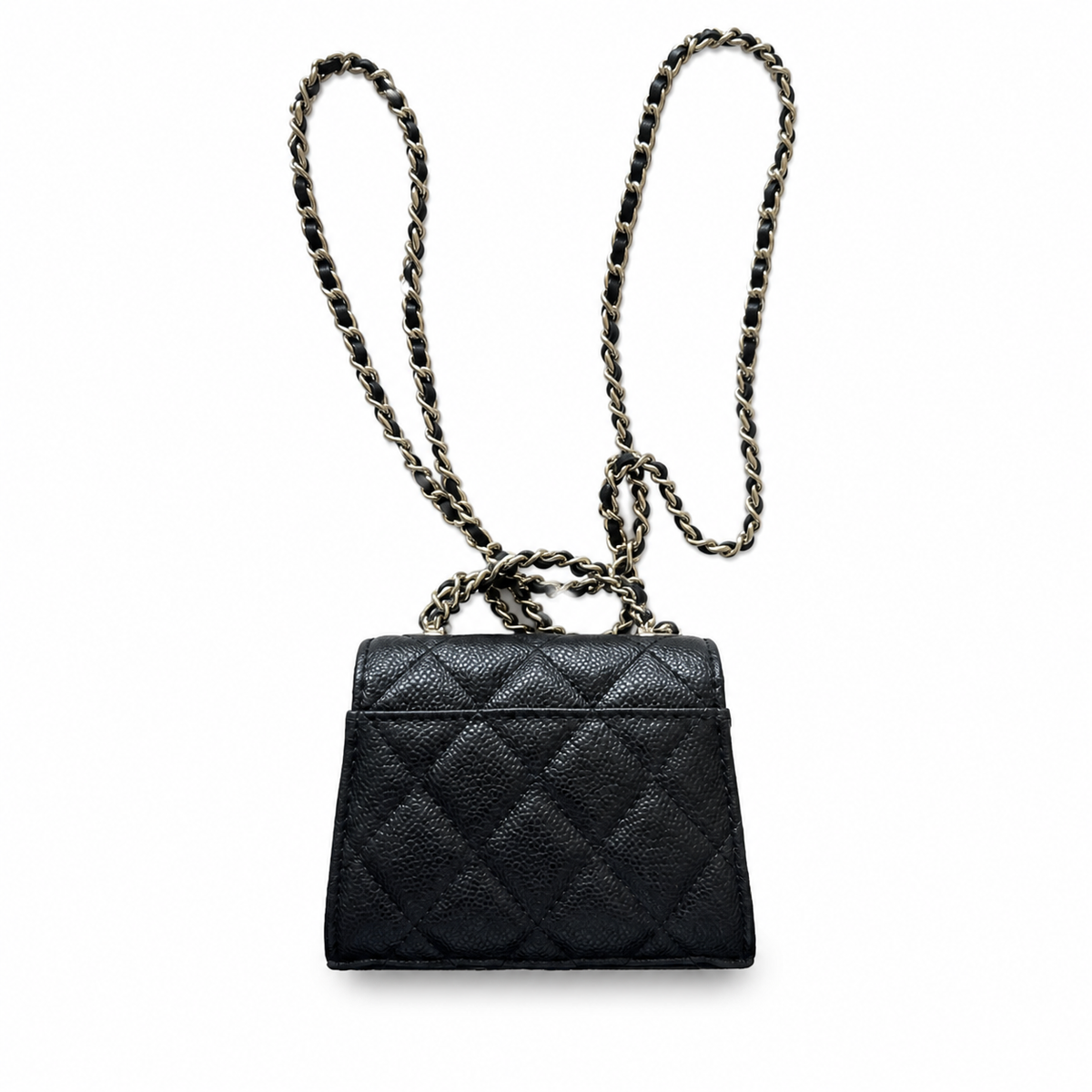 Chanel Black Quilted Mini Top Handle Bag
