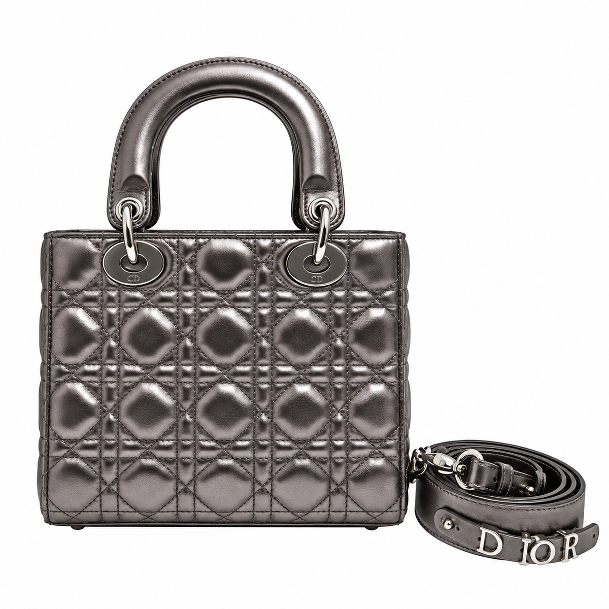 Dior Quilted Cannage Slim Chain Shoulder Bag with Adjustable Strap