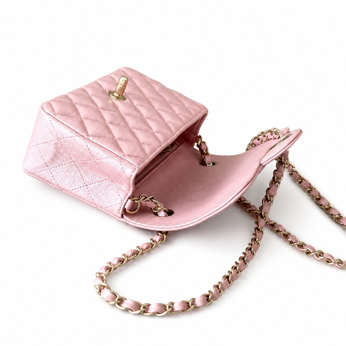 Chanel Pale Pink Quilted Flap Bag