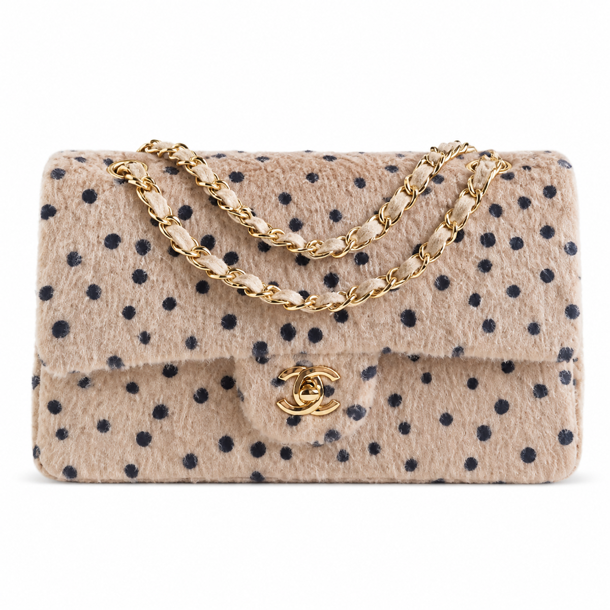 Chanel Polka Dot Flap Shoulder Bag