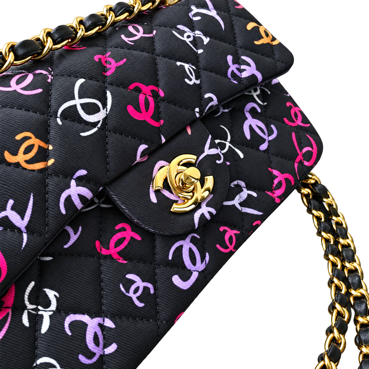 Chanel Multicolor CC Quilted Flap Bag