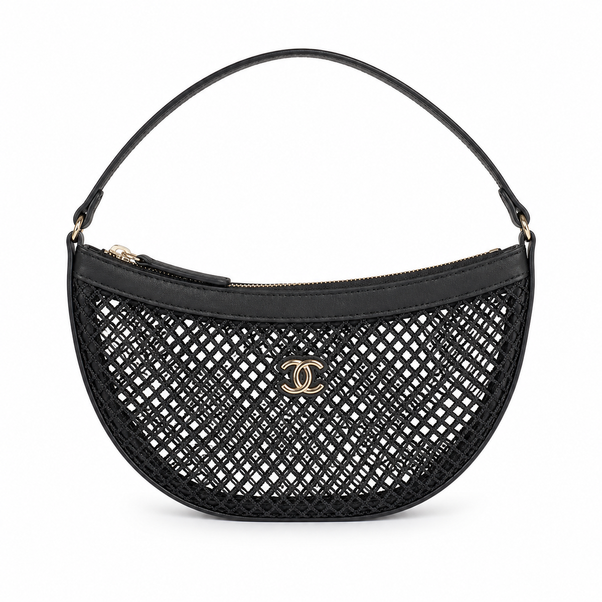 Chanel Black Mesh Shoulder Bag