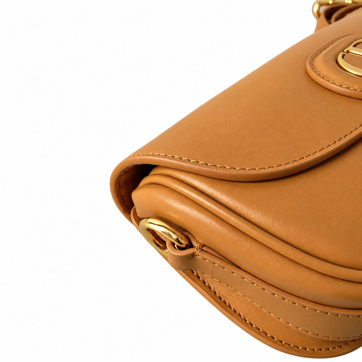 Dior Tan Leather Flap Saddle Bag