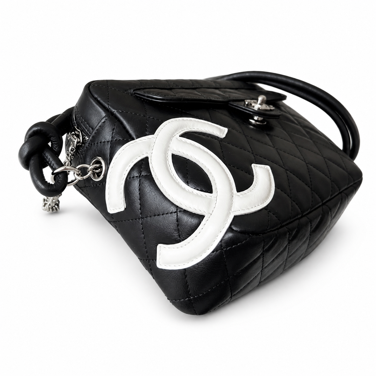 Chanel Black Quilted Logo Bag