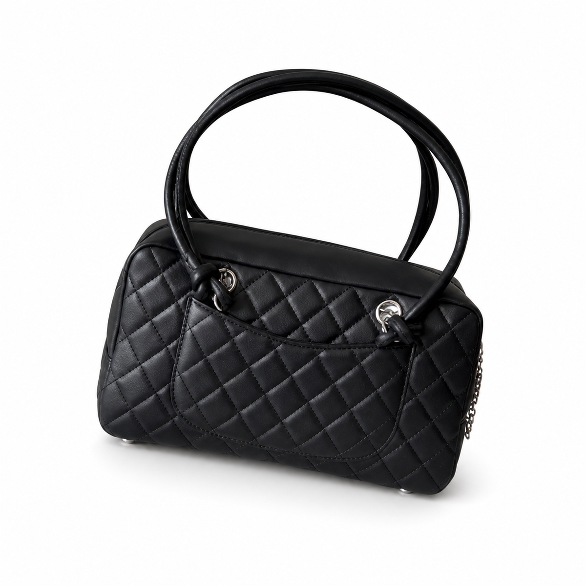 Chanel Black Quilted Bowler Bag
