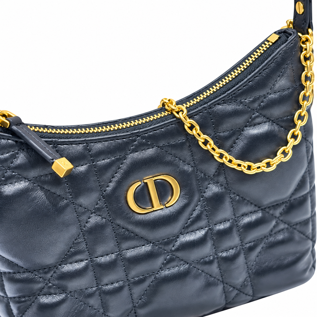 Dior Quilted Cannage Convertible Shoulder Bag with Top Handle