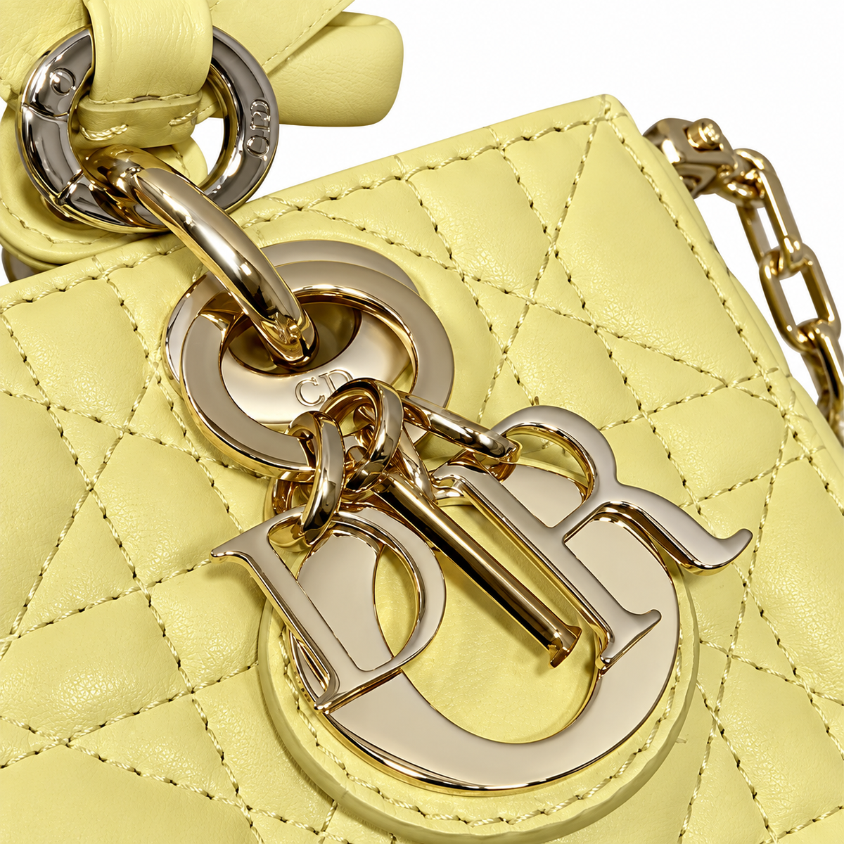 Dior Quilted Cannage Mini Box Bag with Removable Chain Strap
