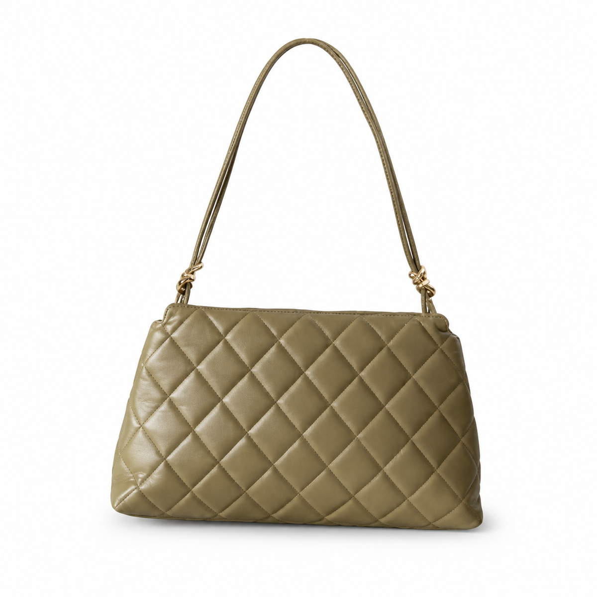 Chanel Olive Quilted Shoulder Bag