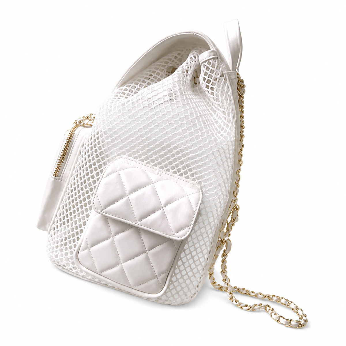 Chanel Quilted Backpack with Adjustable Chain Straps