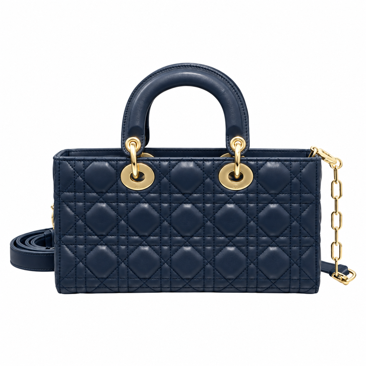 Dior Quilted Cannage Slim Baguette Bag with Removable Strap