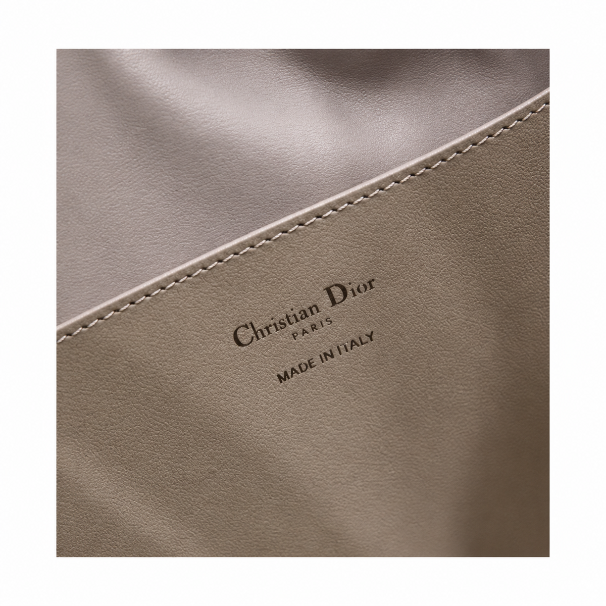 Dior Toujours Small Tote Bag in Taupe with Christian Dior Logo