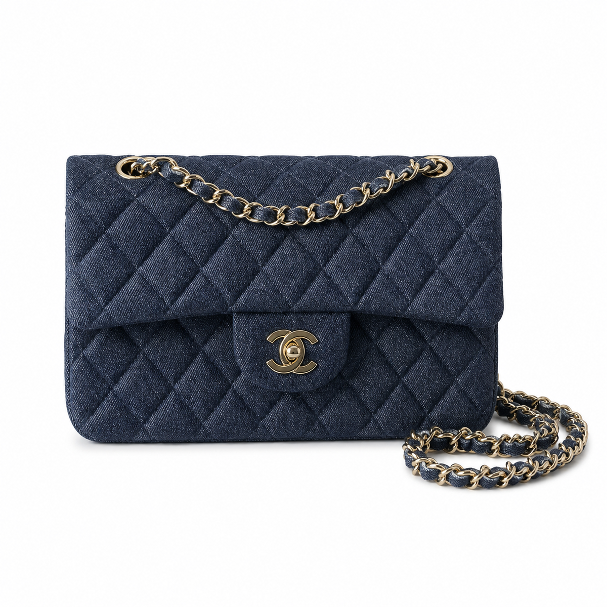 Chanel Dark Blue Quilted Flap Bag