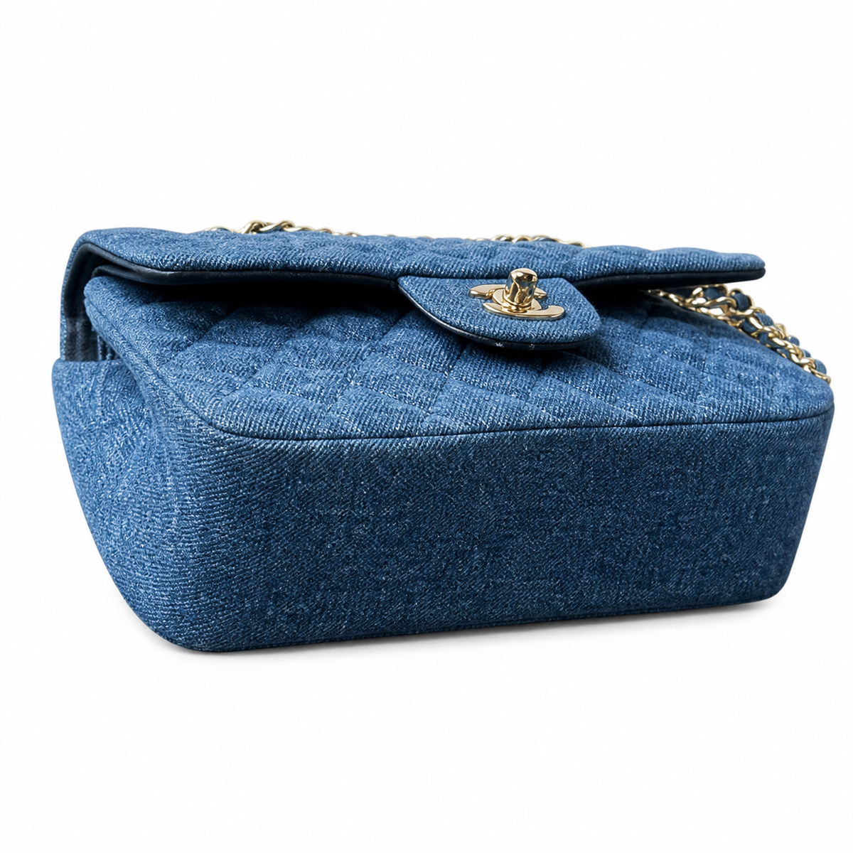 Chanel Blue Quilted Flap Chain Bag