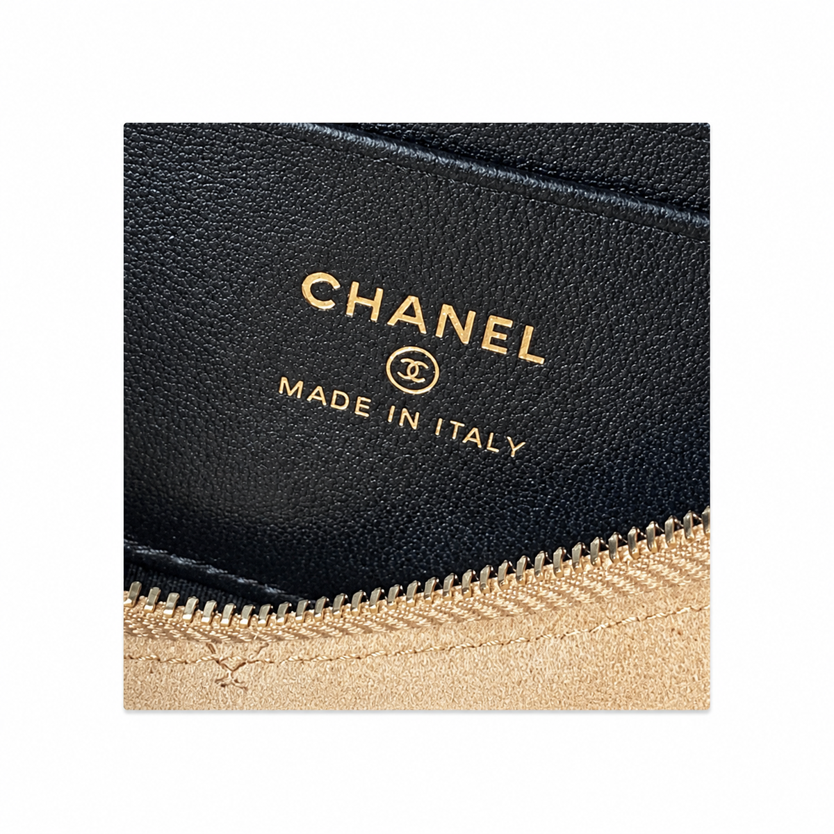 Chanel Tan Quilted Vanity Bag