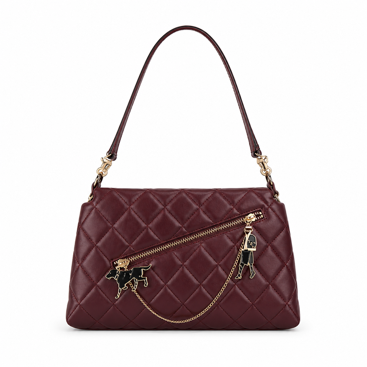 Chanel Burgundy Quilted Shoulder Bag