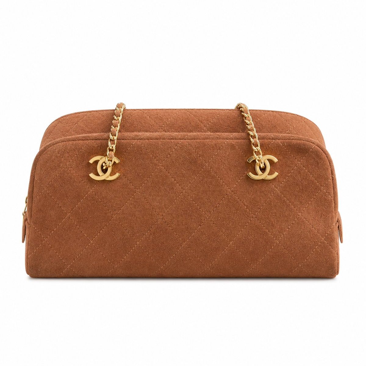 Chanel Brown Quilted Chain Shoulder Bag