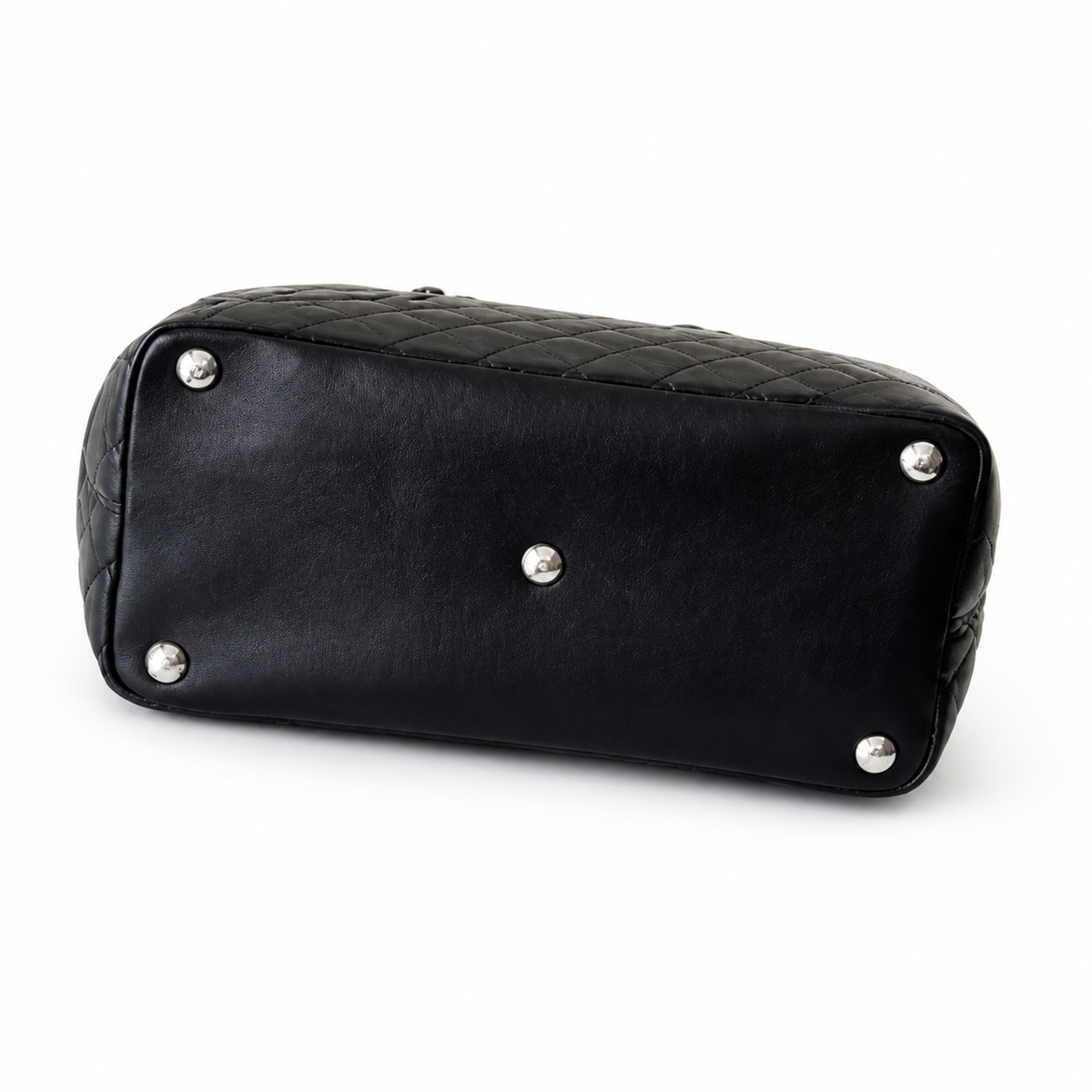 Chanel Black Quilted Tote with Tonal CC
