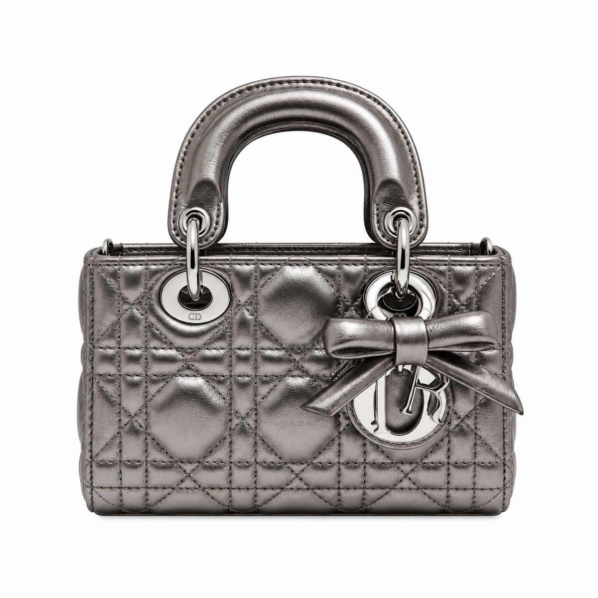 Dior Quilted Cannage Top Handle Bag with Removable Strap