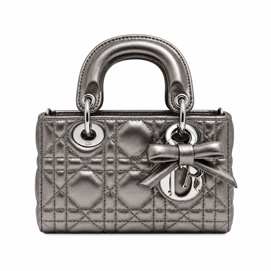Dior Quilted Cannage Top Handle Bag with Removable Strap