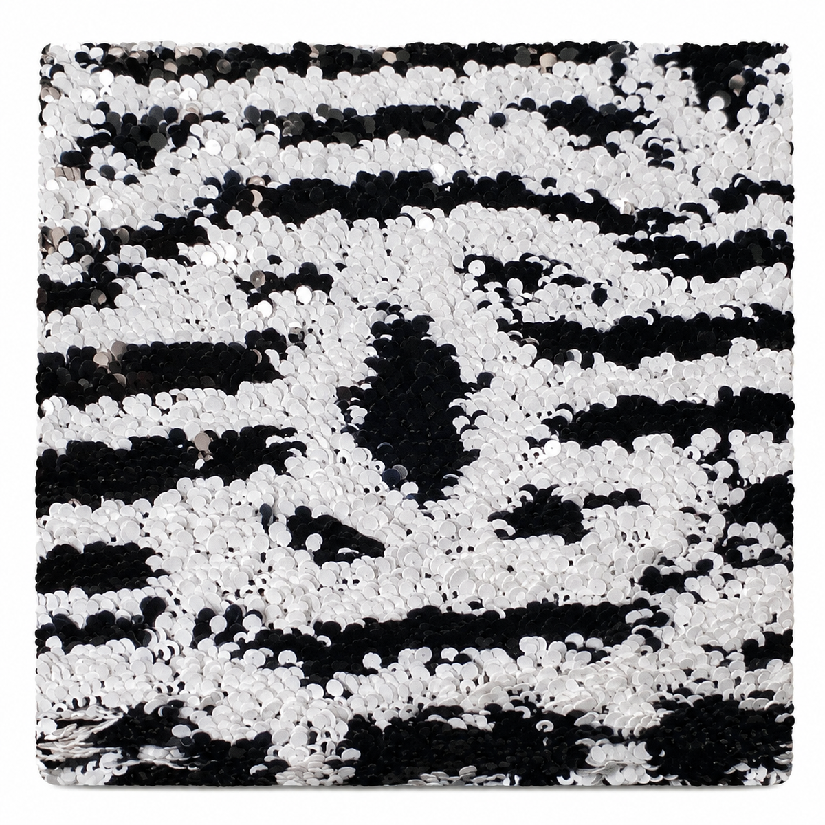 Chanel Zebra Print Sequin Classic Flap Bag with Gunmetal Chain
