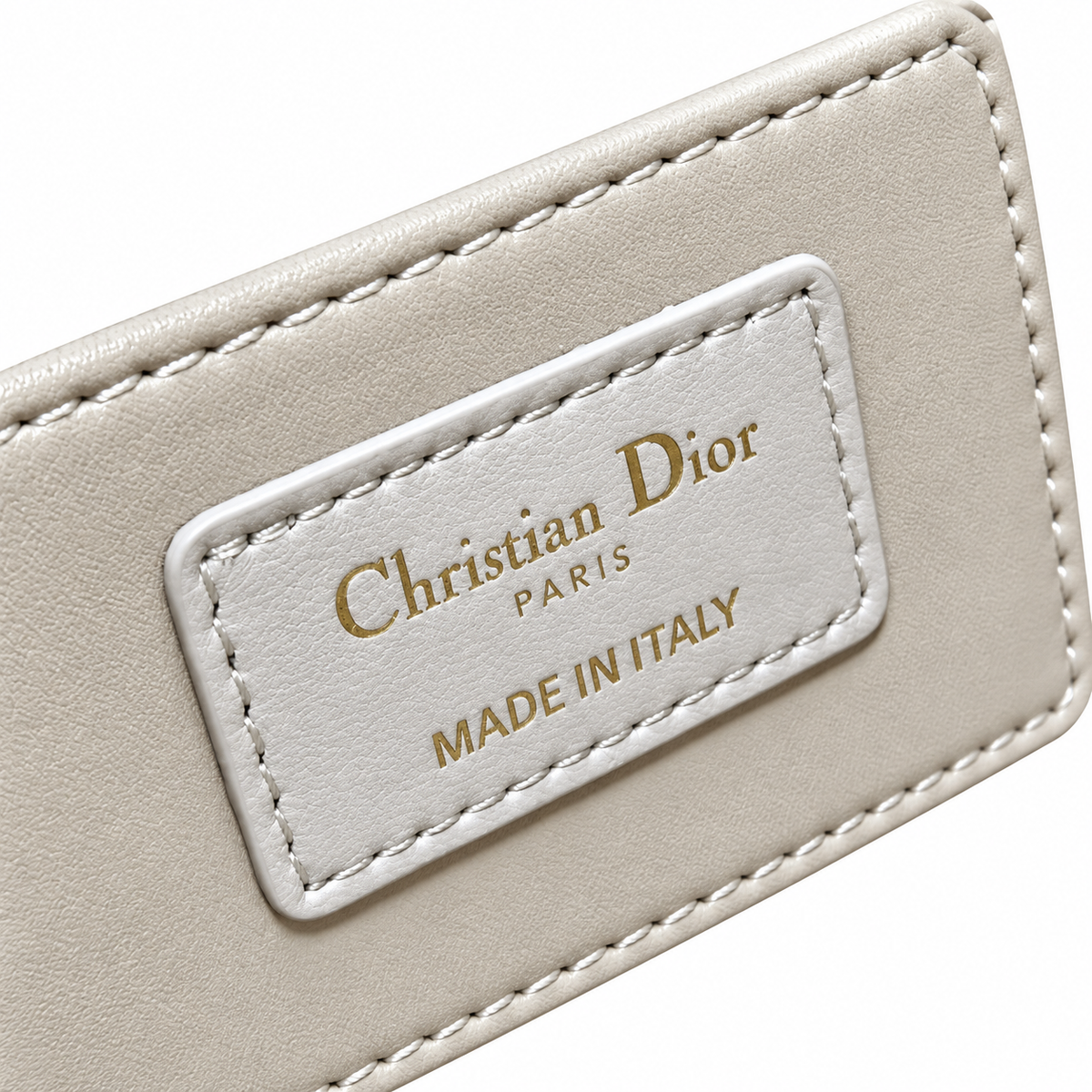 Dior Beige Caro Cannage Pearl CD Lock Bag