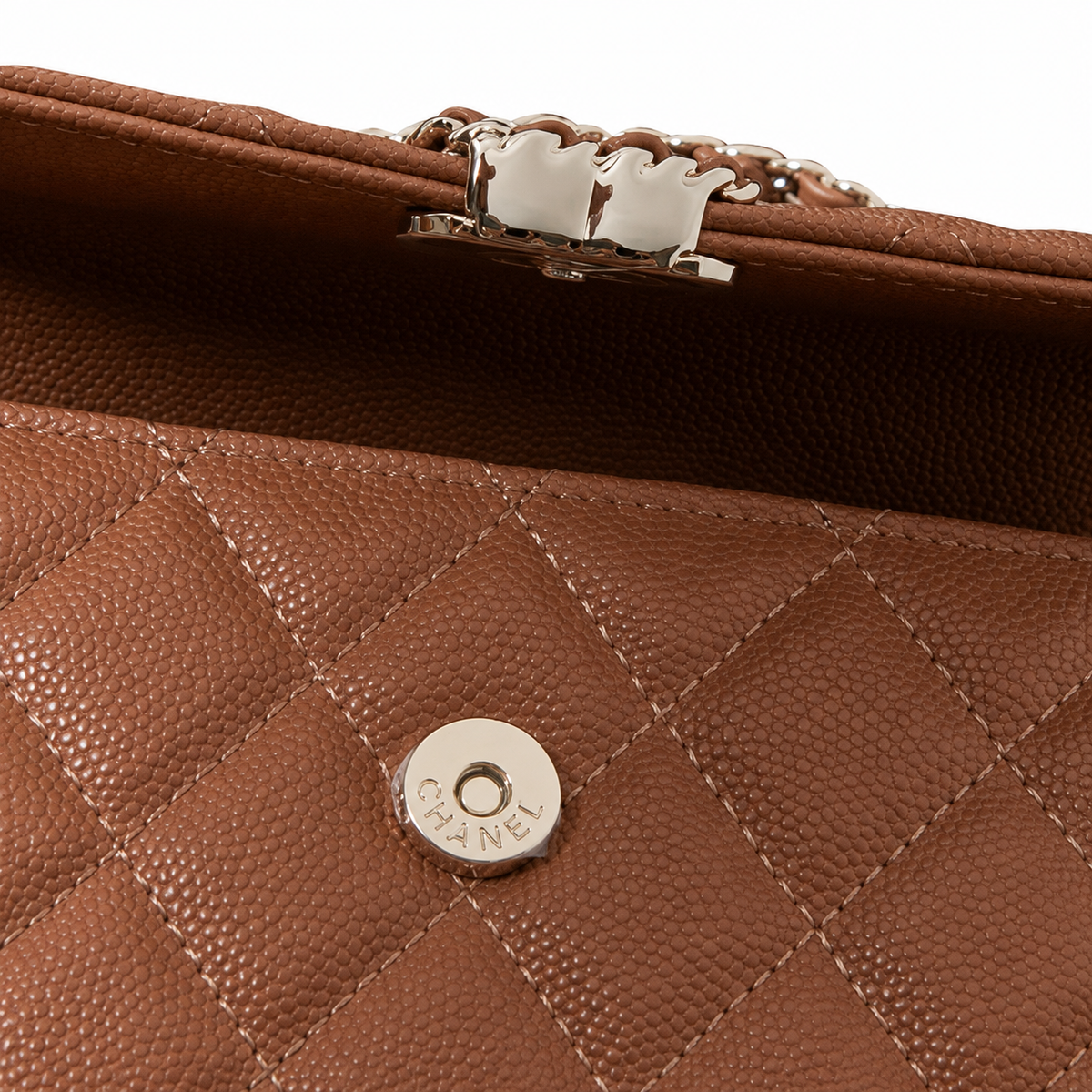 Chanel Quilted Leather Chain Flap Bag