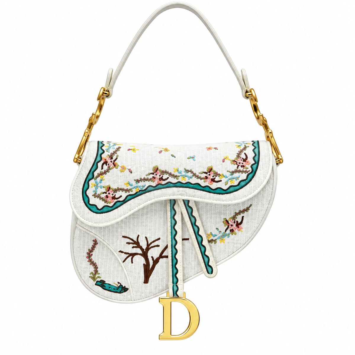 Dior Quilted Cannage Flap Shoulder Bag with Adjustable Strap