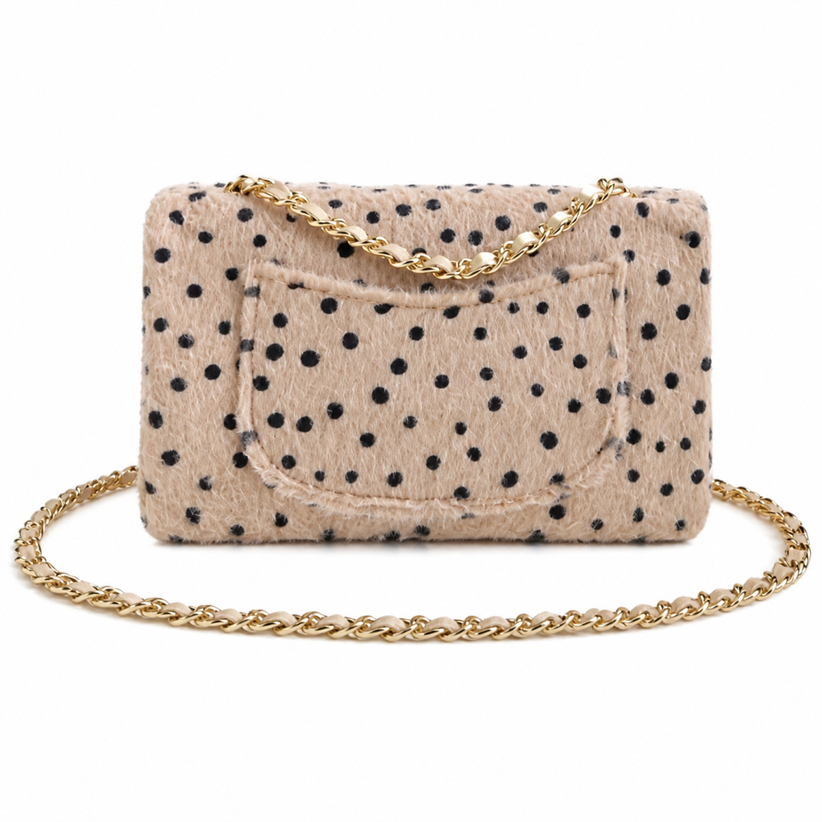 Chanel Polka Dot Flap Shoulder Bag